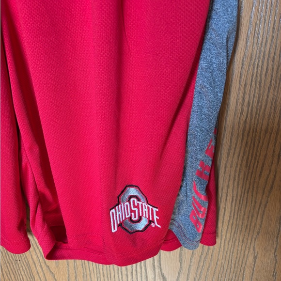 Varsity Red and Gray Athletic Shorts - Picture 2 of 7